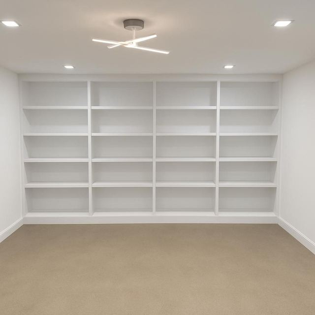 Built-In Desk & Oak Staircase — After