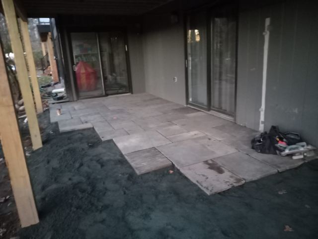Flagstone Patio Under Deck — During