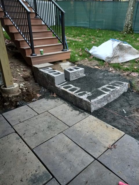 Flagstone Patio Under Deck — During