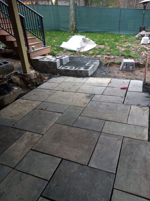 Flagstone Patio Under Deck — During