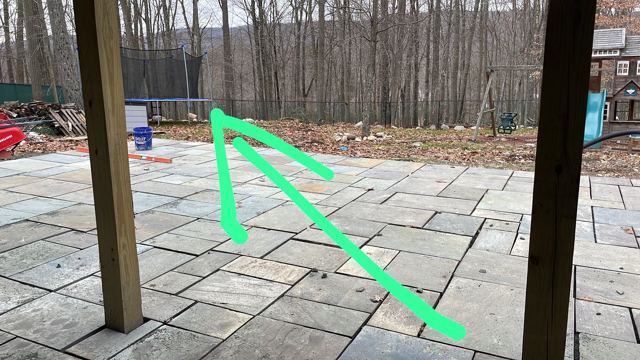 Flagstone Patio Under Deck — During
