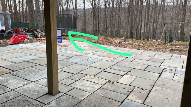 Flagstone Patio Under Deck — During