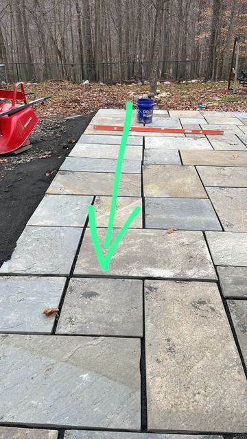Flagstone Patio Under Deck — During
