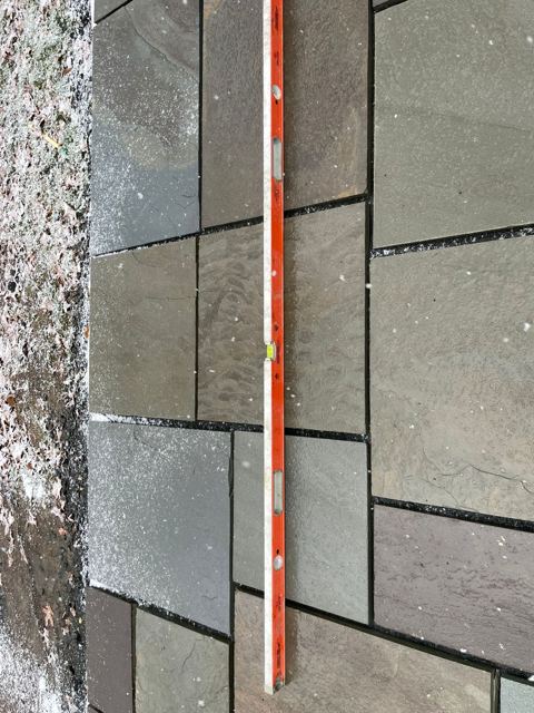 Flagstone Patio Under Deck — During
