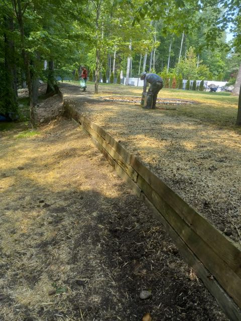 Concrete Patio & Aluminum Fence — During