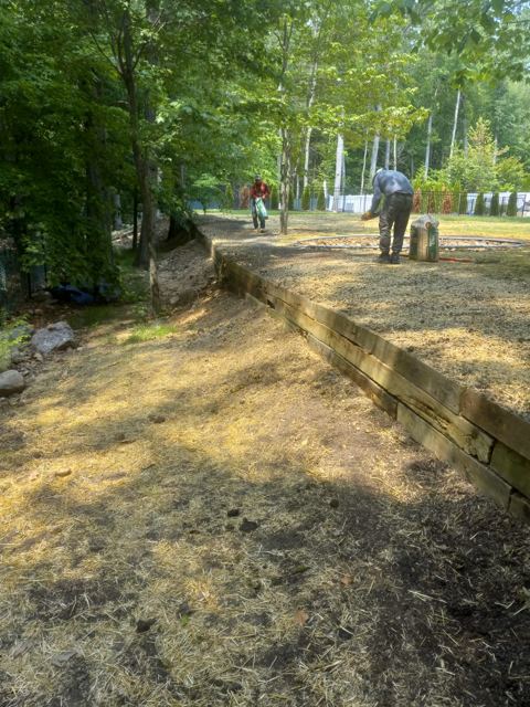Concrete Patio & Aluminum Fence — During