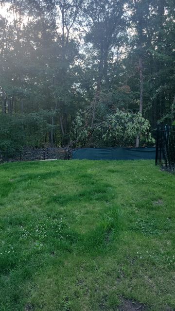 Concrete Patio & Aluminum Fence — Before