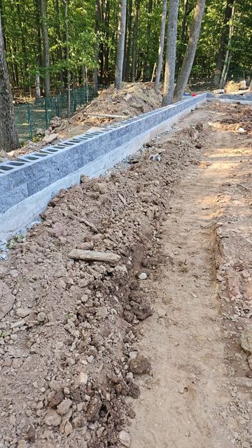 Granite Retaining Wall & Pool Pavers — During