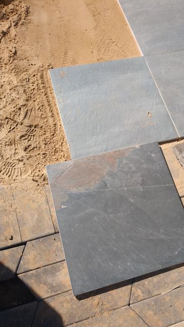 Slate Walkway & Patio — During