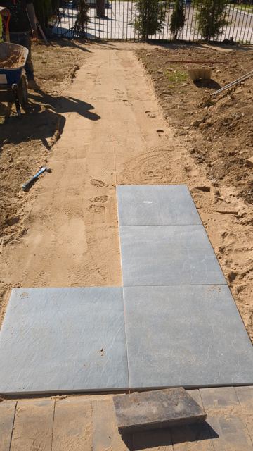 Slate Walkway & Patio — During