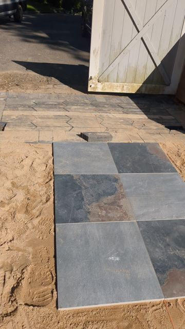 Slate Walkway & Patio — During