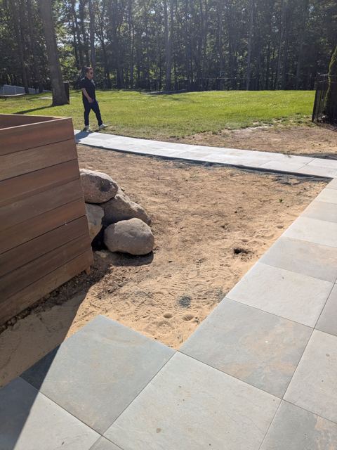Slate Walkway & Patio — During