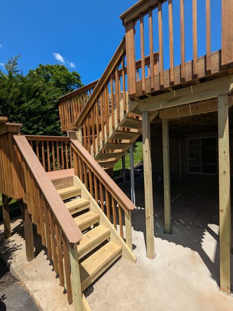 Wood Deck & Stairs — During