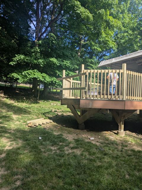 Wood Deck & Stairs — During